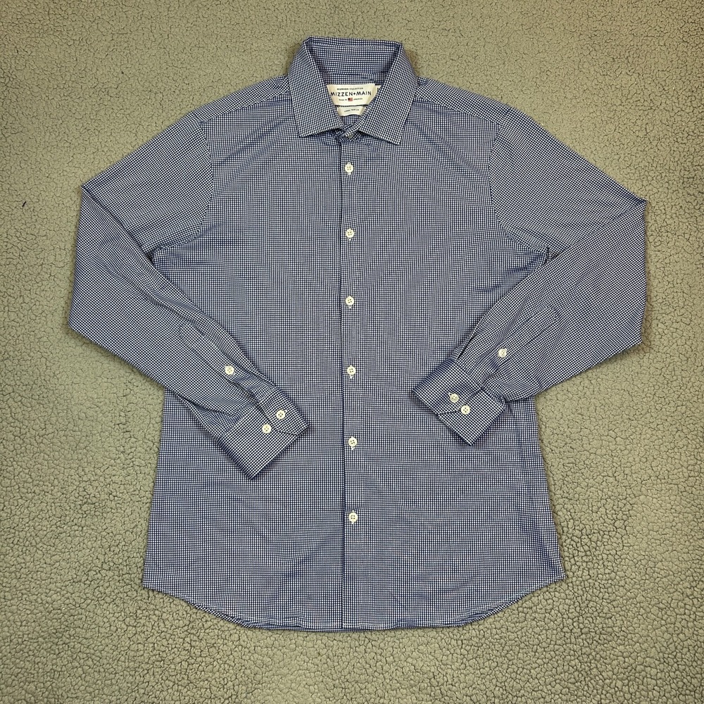 Mizzen & Main Mens Size L Trim‎ Fit Long Sleeve Button Up Shirt